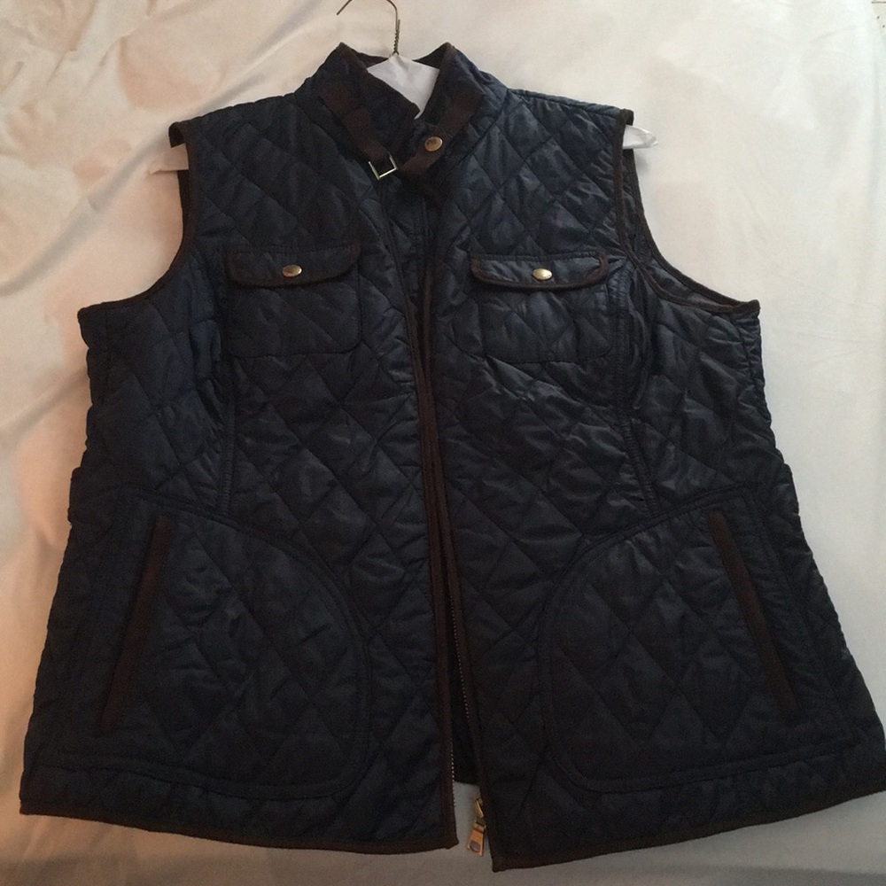 Navy Blue Quilted Banana Republic Vest